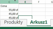 Praca z arkuszami