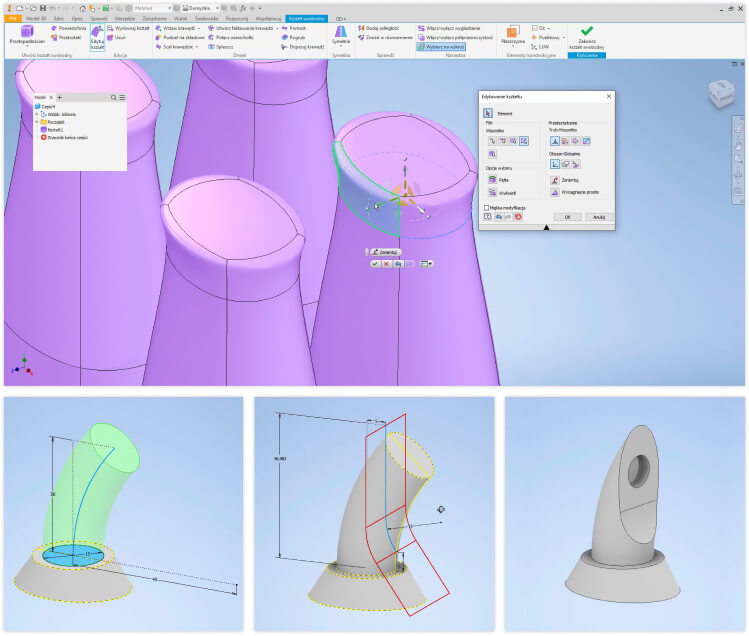 Projektowanie CAD w Autodesk Inventor Professional.